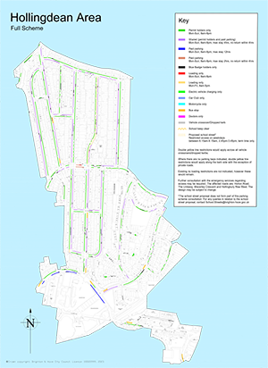 Hollingdean Controlled Parking Zone Map