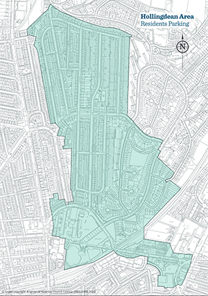 Hollingdean Controlled Parking Zone Map